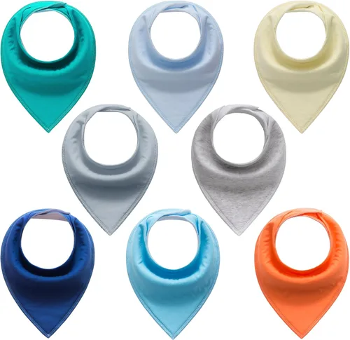 Miniatura 2 de Little Tots - Baberos de algodón unisex para bebés y niños, paquete de 8/10 baberos suaves y absorbentes