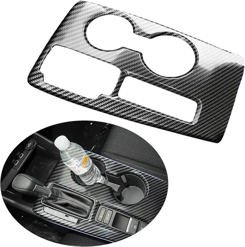 Miniatura 9 de Karltys Cubierta de panel de palanca de cambios para Dodge Challenger 2015-2024 2025+ + consola central de fibra de carbono, panel de palanca
