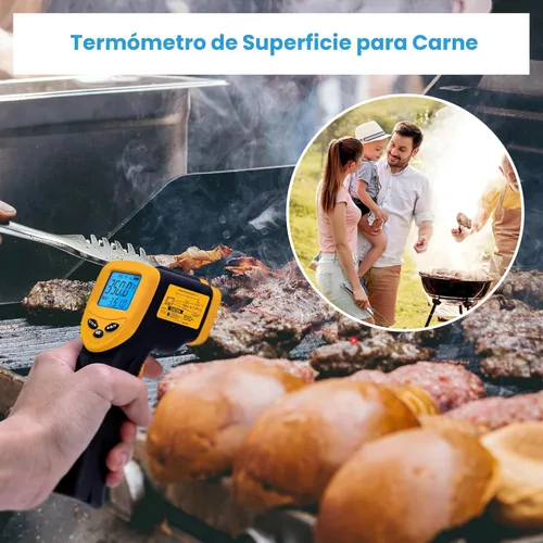 Miniatura 7 de Etekcity Pistola de temperatura láser termómetro infrarrojo 774, termómetro para carne, alimentos, caramelos y horno para accesorios de plancha