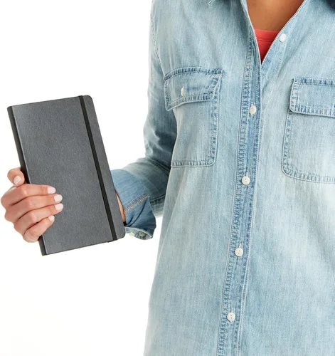 Miniatura 7 de Amazon Basics - Cuaderno clásico con cuadrícula, cuadriculado, 240 páginas, color negro, tapa dura, 5 x 8.25 pulgadas