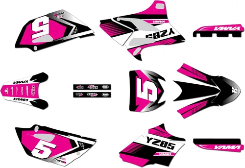 Miniatura 5 de Kit de gráficos para Yamaha YZ85 2015-2018 y 2019-2021 TURBO Series Azul 09 Mil - Adhesivos para motocicleta Dirt Pit Bike Motocicleta, accesorios