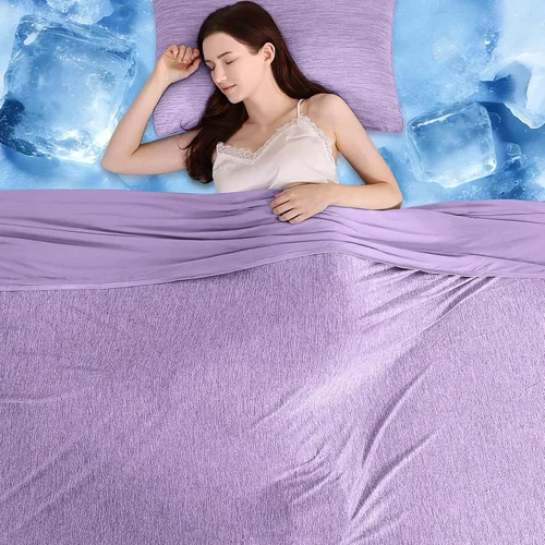 Miniatura 18 de Manta refrescante que te mantiene fresca en el verano caluroso, manta de tamaño individual o bebé de 51 x 67 pulgadas para adultos, niños y bebés