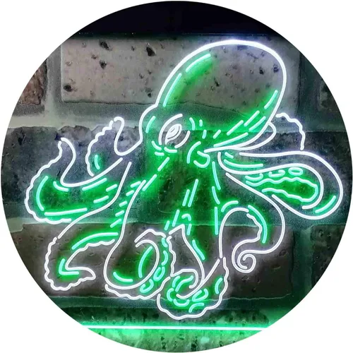 Miniatura 17 de ADVPRO Octopus Ocean Display Room Dual Color LED Neon Sign Azul y Rojo 12 x 8 pulgadas st6s32-i3734-br