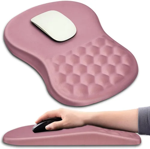 Miniatura 19 de Hokafenle Alfombrilla ergonómica para ratón con soporte para muñeca con diseño de masaje, reposamuñecas para aliviar el dolor, con espuma