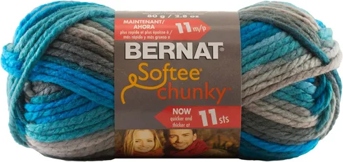 Miniatura 41 de Ovillo sólido Bernat Softee Chunky, Acrílico, Rojo Berry, Paquete de 1