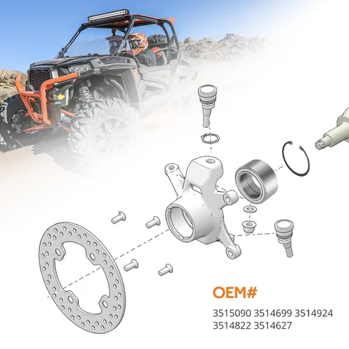Miniatura 5 de Rodamientos de rueda delantera o trasera para Polaris RZR Ranger General Sportsman Scrambler (44x72x33) de alta resistencia