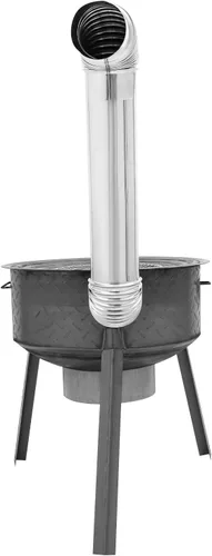Miniatura 5 de Estufa de leña portátil, estufa de tienda de campaña caliente de acero inoxidable con tubos de chimenea, calefacción al aire libre y cocina estufa