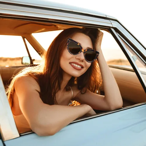 Miniatura 2 de Pack de 6 gafas de moda de ojo de gato para mujer con bloqueo de luz azul, bisagras de resorte extra grandes, lentes para computadora