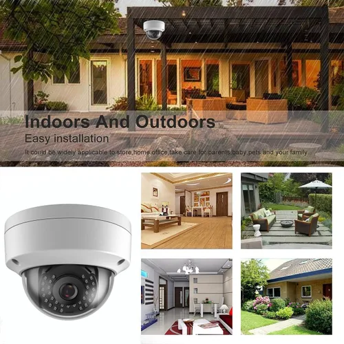 Miniatura 5 de Real HD 4MP Analógica coaxial domo TVI CVI cámara de vigilancia de seguridad CCTV, 2.8mm 100° ángulo de visión amplia, 65 pies visión nocturna IR