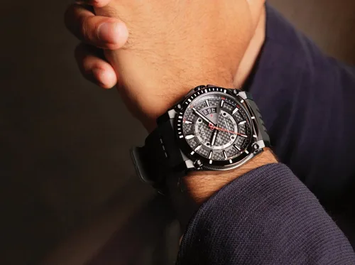 Miniatura 6 de Bulova Men's Icon 3-Hand Calendar Watch with Black Polyurethane Strap, Precisionist, Luminous Markers, 300M WR