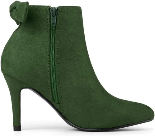 Miniatura 7 de Allegra K Botines de tacón de aguja con punta puntiaguda para mujer