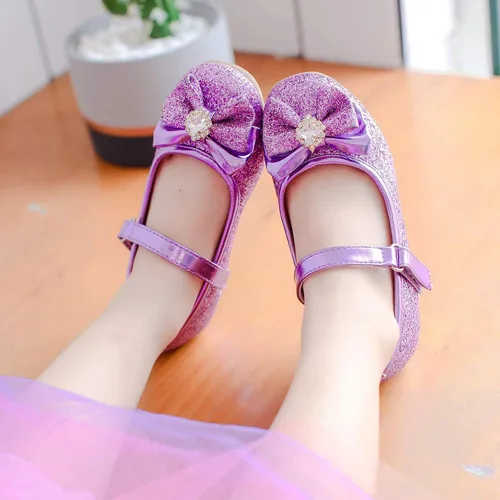 Miniatura 2 de Furdeour - Zapatos de vestir para niñas estilo Mary Jane ideal para damitas de honor, zapatos con brillantina de princesa para niñas pequeñas