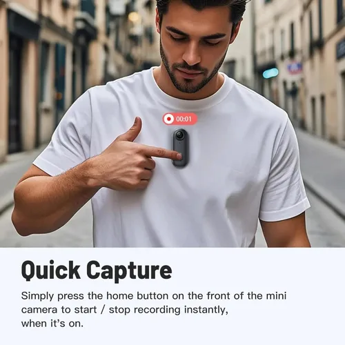 Miniatura 3 de JETO 1080P Mini cámara corporal 128GB, clip magnético portátil en la cámara, 150° gran angular POV, WiFi App Live View, Caso impermeable