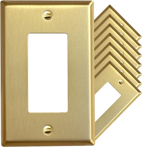 Miniatura 18 de Rio Salto Colección Signature BRAS Signature Colección de tamaño mediano de metal dorado con interruptores de palanca doble para luz de pared