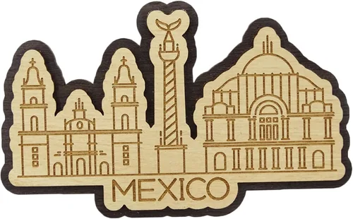 Miniatura 5 de Printtoo Palacio De Bellas Artes - Imán de madera grabado para nevera