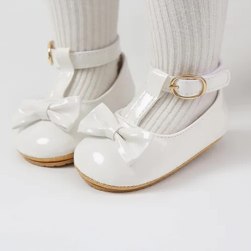 Miniatura 2 de Zapatos deportivos de piel sintética para bebés, niños y niñas, suela de goma suave, mocasines para recién nacidos, Oxford, zapatos para cuna