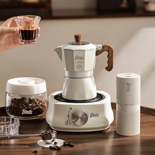 Miniatura 8 de Cafetera espresso para estufa, cafetera italiana para estufa de gas y eléctrica, olla pequeña para café italiano y cubano, 2 tazas de espresso