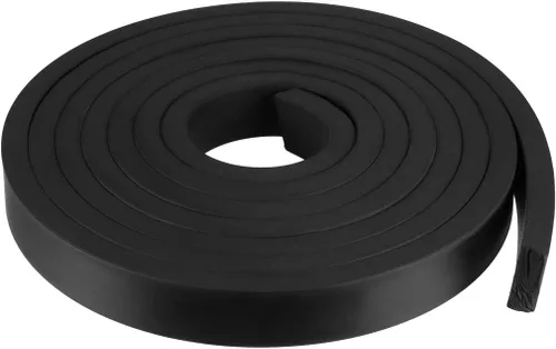 Miniatura 14 de uxcell Tira de sello de goma rectangular maciza, 0.197 in de ancho, 0.118 in de grosor, 3.3 ft de largo, color negro