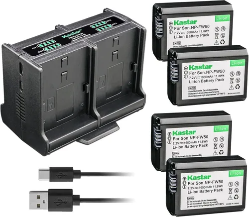 Miniatura 7 de Kastar Cargador de batería cuádruple compatible con Sony ILCE-6300, Alpha α6300, a6300, ILCE-6400, Alpha α6400, a6400, ILCE-6500, Alpha α6500