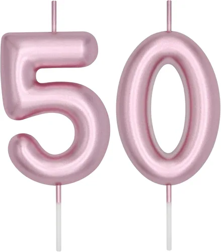 Miniatura 261 de DERVENTA Vela con números de 2.36 pulgadas, decoración perfecta para cumpleaños, brunch, postre, pastel, 1 pieza (número 0 rosa)