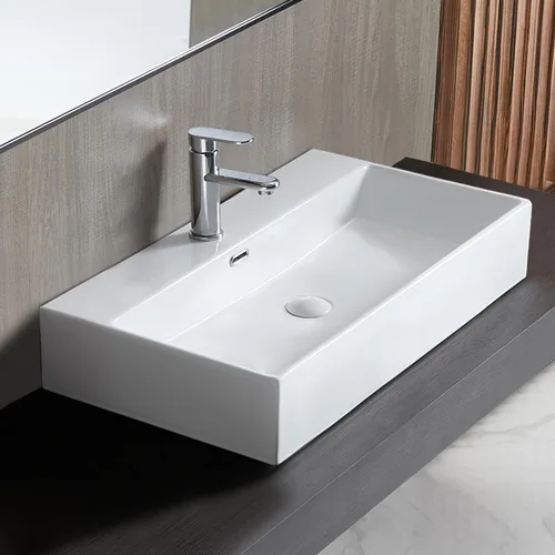 Eridanus Lavabo de Baño 30" x 16" Lavabo Rectangular de Sobreponer, Montaje en Pared Sobre Mostrador Lavabo de Tocador, Lavabo de Cerámica Blanca