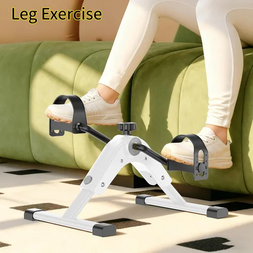 Miniatura 4 de MOMODA Under Desk Bike Pedal Exerciser with LCD Display Portable Mini Exercise Bike for Arm and Leg 2-Blanco