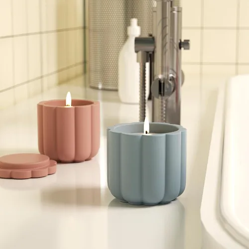 Miniatura 6 de BOOWAN NICOLE Molde de silicona para recipiente de vela para hormigón, moldes de maceta de tarro de vela, molde de silicona para bricolaje