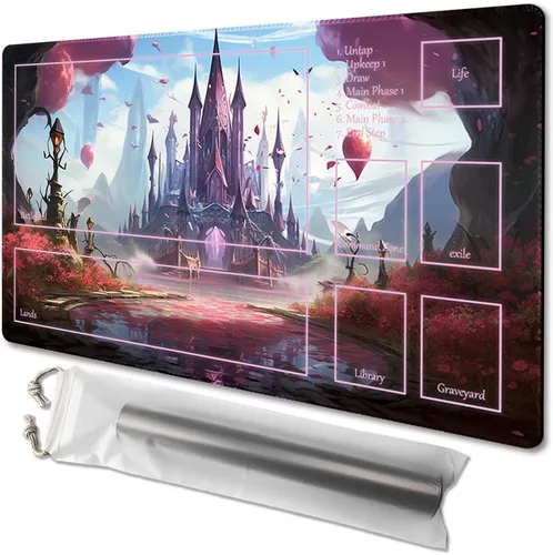 Miniatura 17 de MTG - Tapete de juego tamaño 24 x 14 pulgadas, bolsas de almacenamiento gratuitas, respaldo antideslizante, impresión, ideal para entusiastas