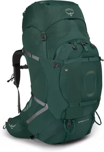 Osprey Aether Plus 100L Mochila de mochilero para hombre, Axo Green, S/M