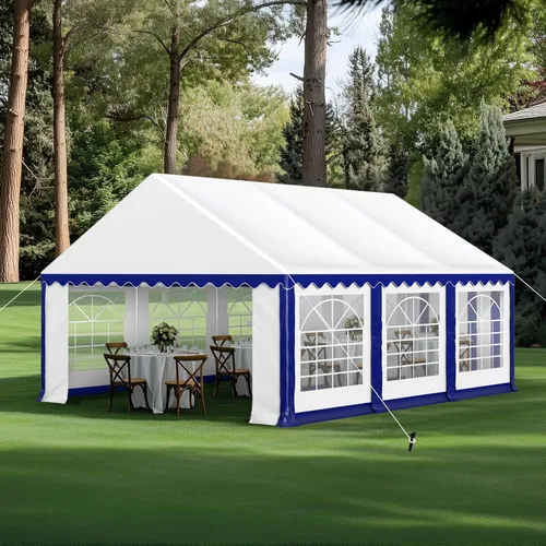 Miniatura 10 de Green Party - Carpa para fiesta de 16 x 20 pies, carpa para eventos de bodas de alta resistencia con 3 bolsas de transporte y paredes laterales