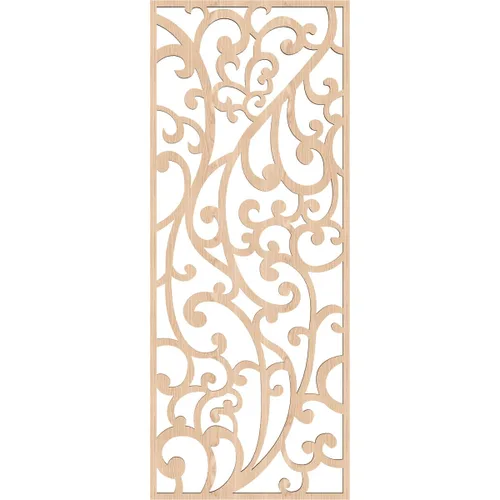 Miniatura 2 de 13 3/8 pulgadas de ancho x 34 3/8 pulgadas de alto x 1/4 de pulgada de alto, paneles de pared de madera de calado decorativo Woodhaven, roble rojo