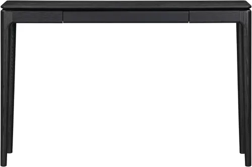 Miniatura 3 de NTC Mingle - Mesa consola de 47 pulgadas, moderna mesa de entrada de madera maciza con cajón oculto, impermeable y resistente al calor, mesa Negro