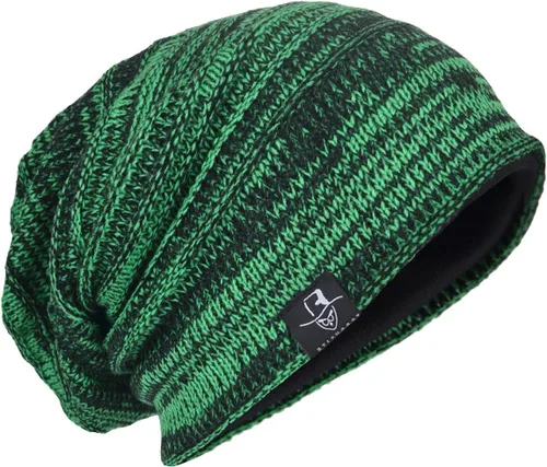 Miniatura 24 de Gorro de punto holgado con calavera de gran tamaño para hombre tipo skullcap