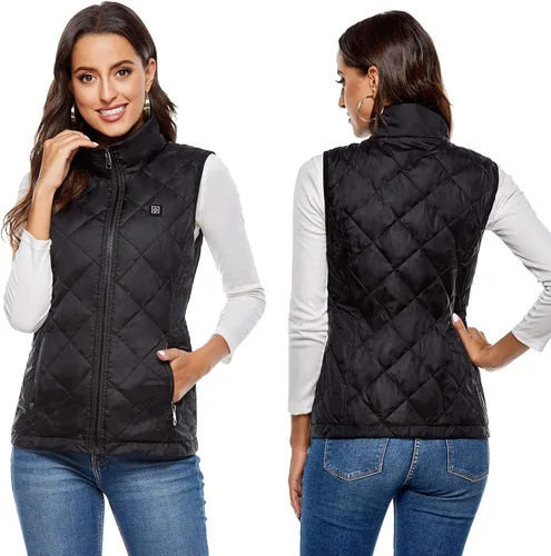 Miniatura 2 de nomakk Womens Heated Vest with 3 Heating Levels 4 Heating ZonesNeck Heating Jacket Washable Batteries not included