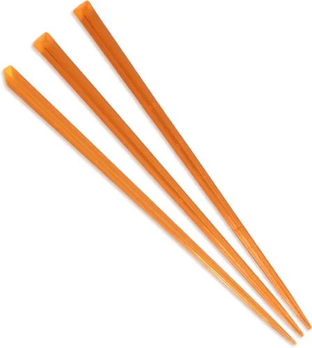 Miniatura 13 de BambooMN - Púas de prisma triangular para aperitivos y bebidas - 4.5" (11.4cm) - Rojo - 1000 piezas