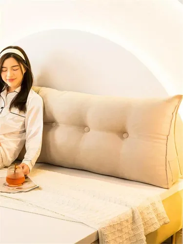 Miniatura 7 de Almohada triangular para cabecero de cama, almohada de lectura de cuña, cojín de sofá cama, respaldo grande, almohadas de apoyo para dormitorio