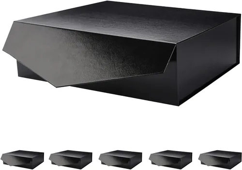 Miniatura 36 de PACKHOME Caja de regalo de 9 x 6.5 x 3.8 pulgadas, caja plegable rectangular con tapa magnética para embalaje de regalo (rosa mate, textura de grano)