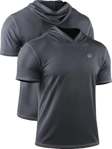 Miniatura 2 de NELEUS Dry Fit - Camiseta deportiva sin mangas para correr con capucha