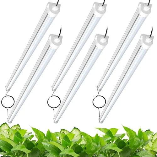 Miniatura 12 de JESLED Luces de cultivo impermeables para plantas de interior, 2 pies de espectro completo 5000K LED para inicio de semillas, plántulas y verduras