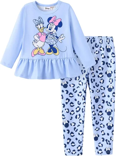 Miniatura 16 de Disney Minnie Mouse - Conjunto de sudadera con manga larga y leggings de princesa Frozen, Marvel para niñas pequeñas, 2 piezas, tallas 2-6 años