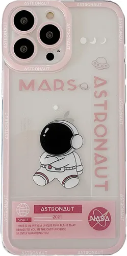 Miniatura 16 de Yonds Queen Funda transparente para iPhone 11, diseño de luna de astronauta espacial de astronauta de dibujos animados, elegante diseño de luna