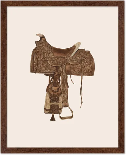 Miniatura 12 de Poster Master Póster vintage de cuero para silla de montar, estampado retro de vaquero, arte de silla de montar, diseño occidental, impresión