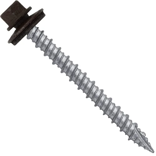 Miniatura 48 de Brite - Tornillos para techos de metal blanco (10 x 2 unidades), cabezal de arandela hexagonal, arranque automático/roscado, arandela EPDM, 3 x 250