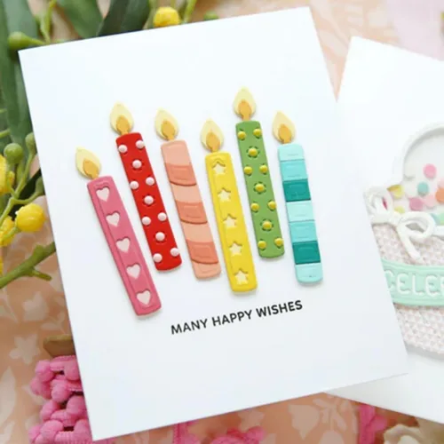 Miniatura 16 de Troqueles para álbumes de recortes, troqueles de corte de metal de cumpleaños para hacer tarjetas, plantilla de papel para manualidades, plantillas