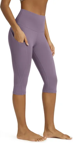 Miniatura 167 de ODODOS - Leggings capri de cintura alta para mujer con bolsillos, control de abdomen, no se transparentan, para entrenamiento atlético, running