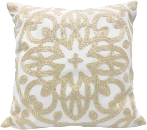 Miniatura 31 de Alysheer - Funda de almohada lumbar decorativa bordada 12" x 20", patrón de bordado clásico Boho Mandala, funda de cojín rectangular de algodón