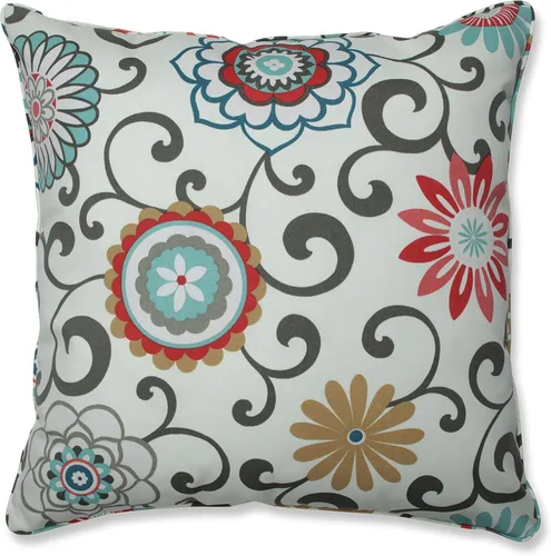 Miniatura 22 de Pillow Perfect - Cojines decorativos florales brillantes para interiores/exteriores, 2 unidades, lumbar - 11.5 x 18.5 pulgadas, verde/rojo Zoe