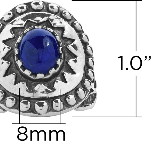 Miniatura 5 de Anillo de protección con forma de estrella de Estados Unidos West Sterling Choice of Colors Sunburst de tamaño 5 a 10, Metal Metal Piedra preciosa