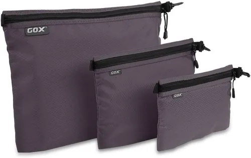 GOX Paquete de 3 bolsas de aseo de viaje para hombres, organizador de equipaje de mano, bolsa con cremallera, bolsa portátil para cosméticos,