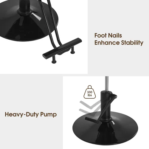 Miniatura 7 de BarberPub Silla de peluquería para estilista, silla de peluquería hidráulica, peluquería y salón en casa 8435 (negro)
